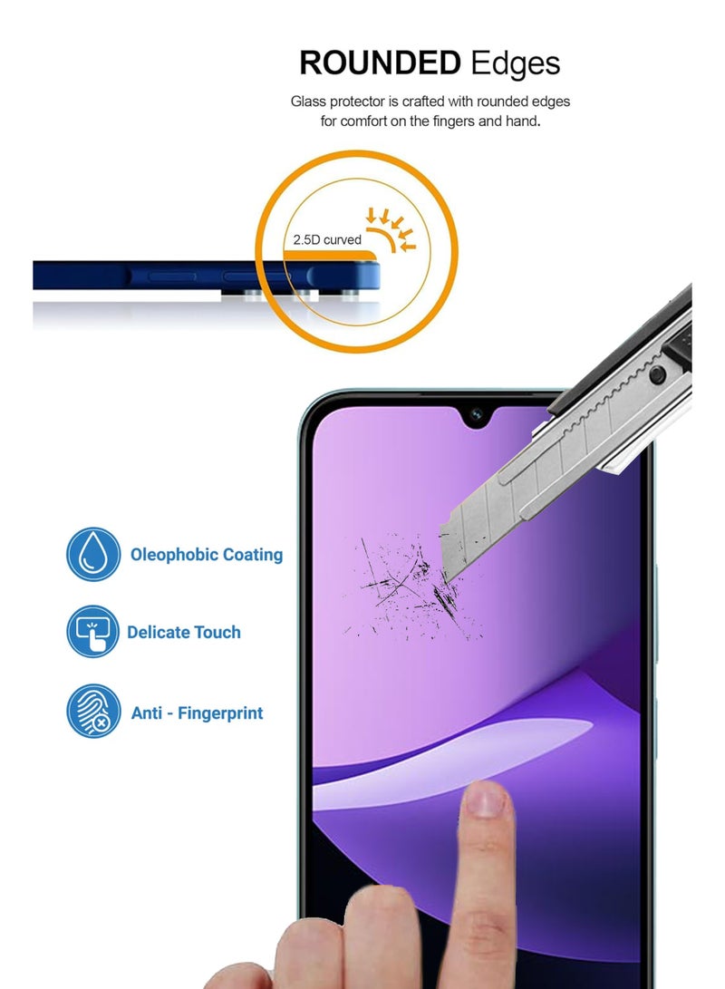 2 Pieces For Xiaomi Redmi 15C 4G/5G - Tempered Glass Screen Protector – High Transparency, Delicate Touch, Anti-Explosion, Smooth Arc Edges, Easy Installation - Image 3